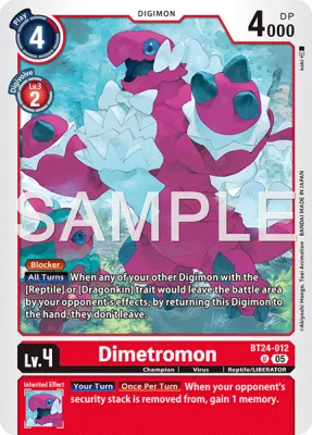 Dimetromon, Digimon card BT24-012