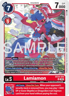 Lamiamon, Digimon card BT24-016
