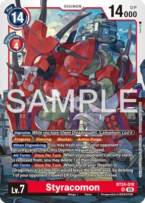Styracomon, Digimon card BT24-018