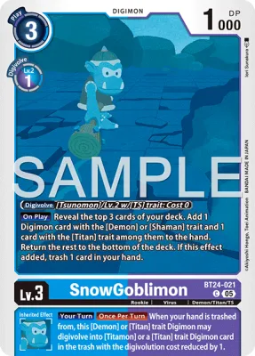 SnowGoblimon, Digimon card BT24-021