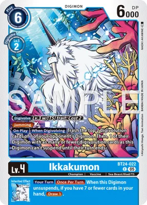 Ikkakumon, Digimon card BT24-022