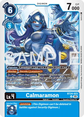 Calmaramon, Digimon card BT24-023