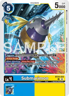 Submarimon, Digimon card BT24-024