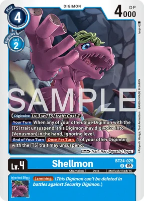 Shellmon, Digimon card BT24-025