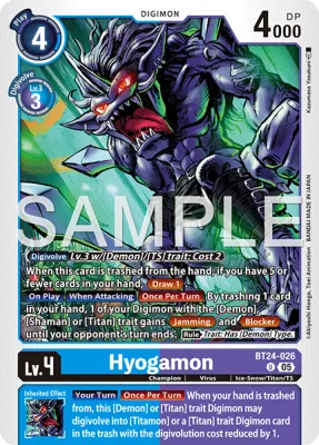 Hyogamon, Digimon card BT24-026