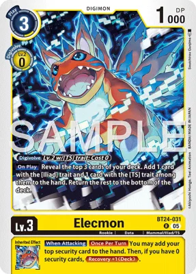 Elecmon, Digimon card BT24-031