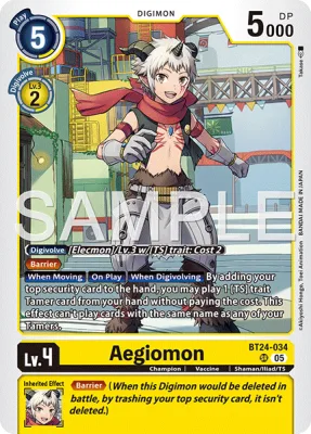Aegiomon, Digimon card BT24-034