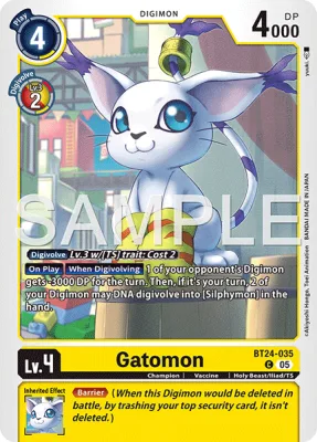 Gatomon, Digimon card BT24-035