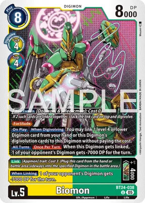 Biomon, Digimon card BT24-038