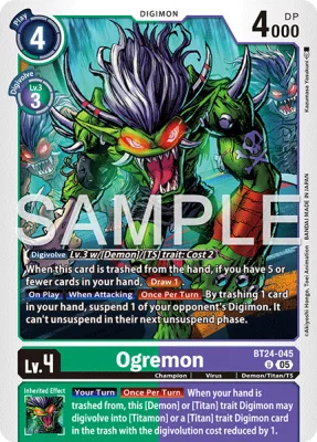 Ogremon, Digimon card BT24-045