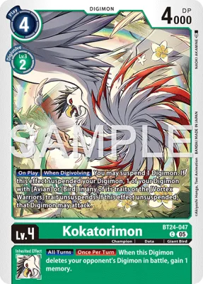 Kokatorimon, Digimon card BT24-047
