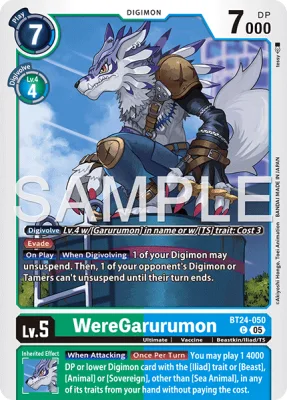 WereGarurumon, Digimon card BT24-050