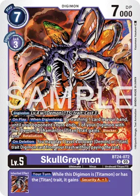SkullGreymon, Digimon card BT24-072