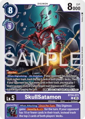 SkullSatamon, Digimon card BT24-073