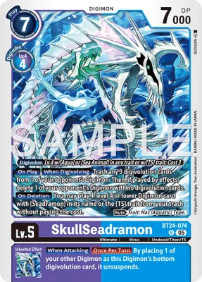 SkullSeadramon, Digimon card BT24-074