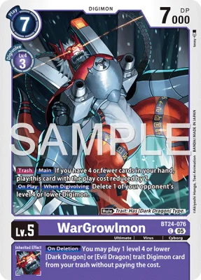 WarGrowlmon, Digimon card BT24-076