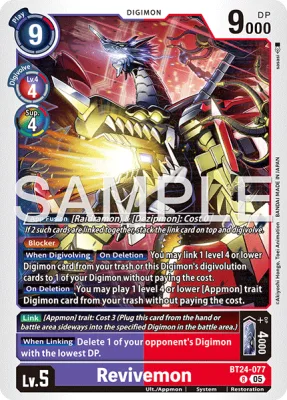 Revivemon, Digimon card BT24-077
