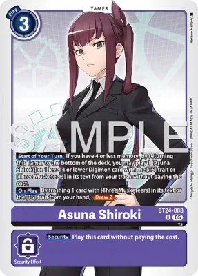 Asuna Shiroki, Digimon card BT24-088