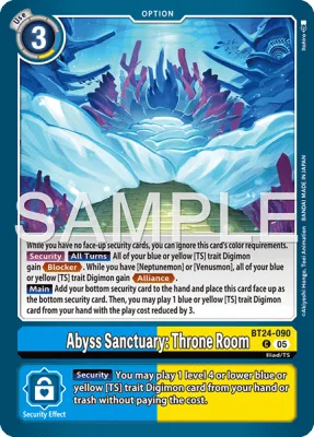 Abyss Sanctuary: Throne Room, Digimon card BT24-090