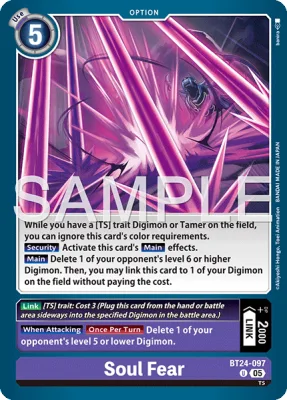 Soul Fear, Digimon card BT24-097