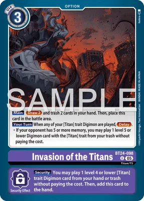 Invasion of the Titans, Digimon card BT24-098