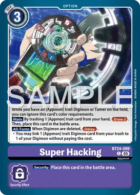 Super Hacking, Digimon card BT24-099