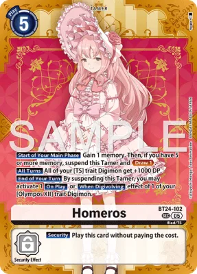 Homeros, Digimon card BT24-102