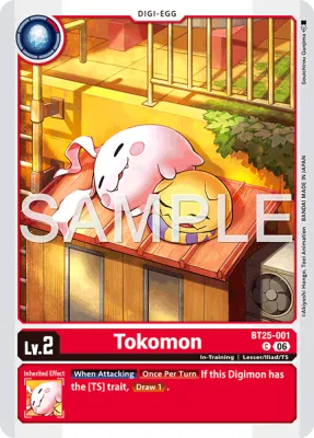 Tokomon, Digimon card BT25-001