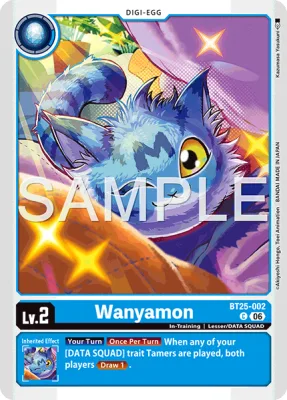 Wanyamon, Digimon card BT25-002