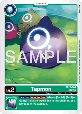 Tapmon, Digimon card BT25-004