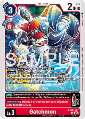 Gatchmon, Digimon card BT25-007