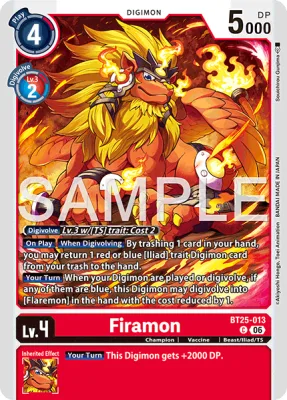 Firamon, Digimon card BT25-013