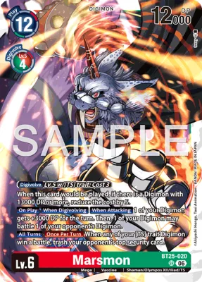 Marsmon, Digimon card BT25-020