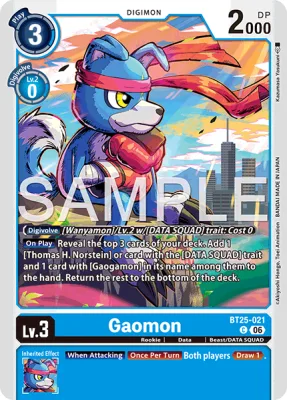 Gaomon, Digimon card BT25-021
