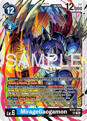 MirageGaogamon, Digimon card BT25-029