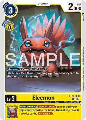 Elecmon, Digimon card BT25-030