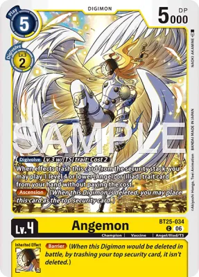 Angemon, Digimon card BT25-034