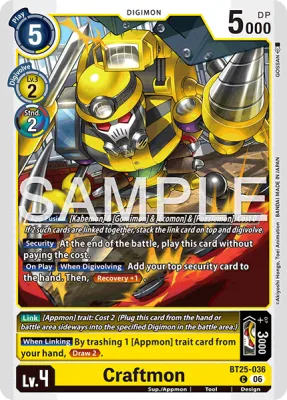 Craftmon, Digimon card BT25-036
