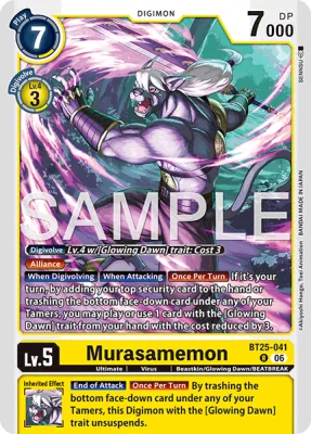 Murasamemon, Digimon card BT25-041