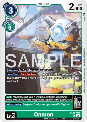 Onmon, Digimon card BT25-045