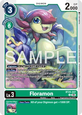 Floramon, Digimon card BT25-047