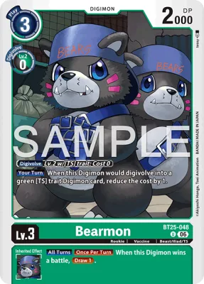 Bearmon, Digimon card BT25-048