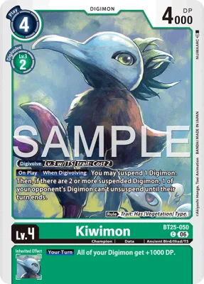 Kiwimon, Digimon card BT25-050