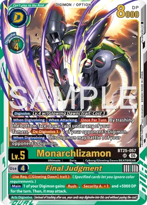 Monarchlizamon, Digimon card BT25-057