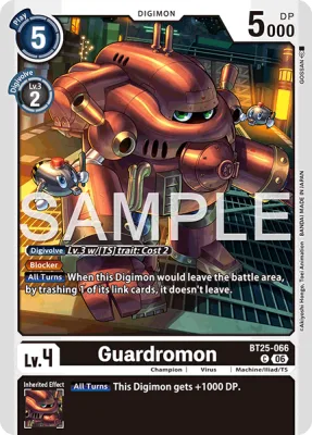 Guardromon, Digimon card BT25-066