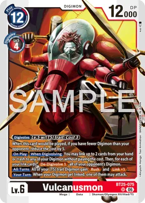 Vulcanusmon, Digimon card BT25-075