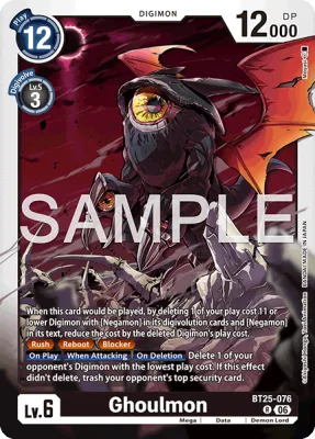 Ghoulmon, Digimon card BT25-076