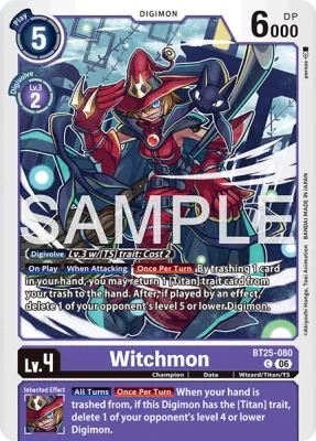 Witchmon, Digimon card BT25-080