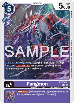 Fangmon, Digimon card BT25-081