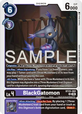 BlackGatomon, Digimon card BT25-082